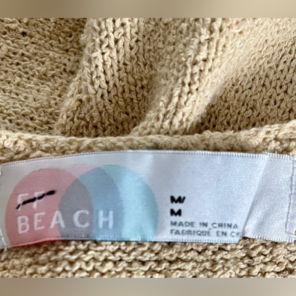 Free People Beach NOWT Poppy sweater mini dress in yellow only size medium - Picture 14 of 14